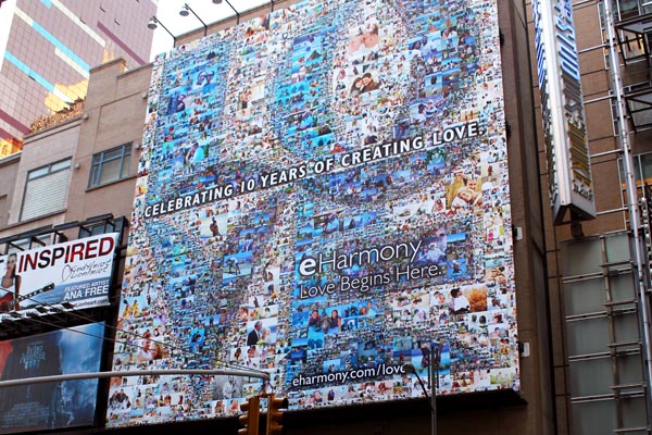 eHarmony Photo Mosaics Times Square Billboard