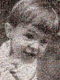 photo mosaic child boy happy young smile black and white color children youth