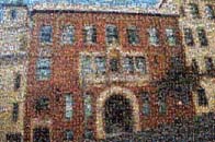 photo mosaic building buildings street structure school youth community