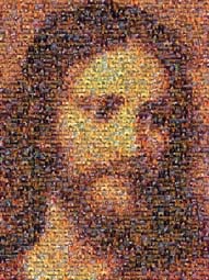 photo mosaic religious church jesus god portrait face faces people person