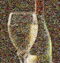 photo mosaic corporate advertisement advert wine glass bottle product business