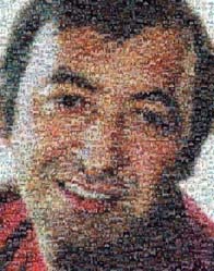 photo mosaic father portrait close up past restore family love man gift
