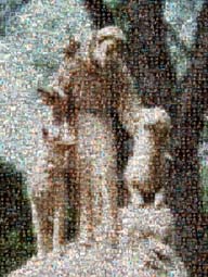 photo mosaic statue art sculpture stone religious religion church holy god jesus sheppard