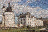 photo mosaic ch�teau de chenonceau france vacation castle building paris landmark landmarks landscape