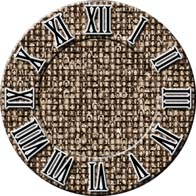 photo mosaic logo text overlay clock custom bevel effect round