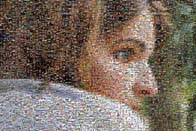 photo mosaic portrait close girl woman family