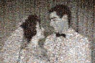 photo mosaic wedding love couple family old marriage