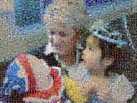 photo mosaic grandmother grandchildren grandson granddaughter family portrait faces