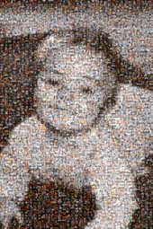photo mosaic baby boy child young youth crawl cute crawling children kid black white color