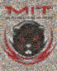 photo mosaic MIT college university corporate advertisement magazine ad commercial office logo cover book text number anniversary