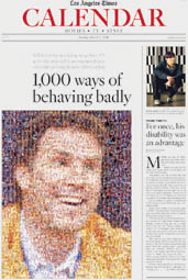 photo mosaic Will Ferrell actor newspaper cover book magazine corporate advertisement ad face