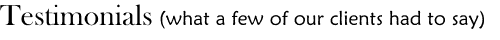 Testimonials