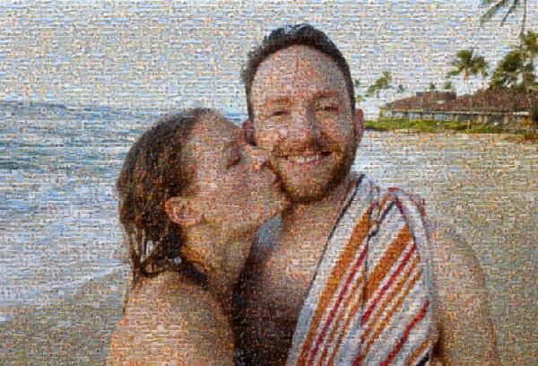 Couple at the Beach photo mosaic