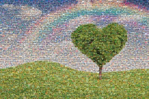 Heart Shaped Tree photo mosaic