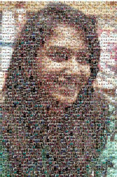 Long hair photo mosaic