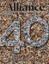 created using 403 images through out the 40 years of Alliance Magazine