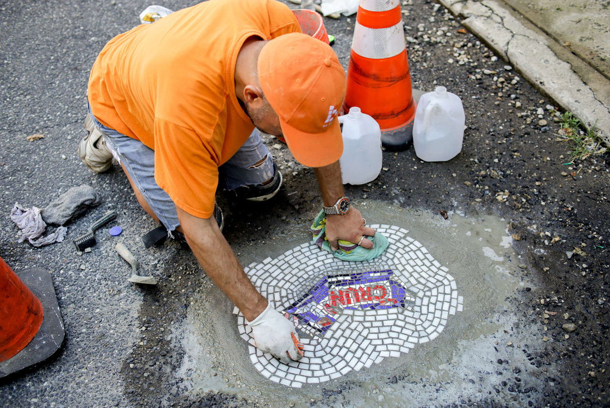 Jim Bachor Pothole Mosaics