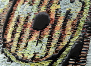 Close-up detail of C-3PO mosaic portrait by James Haggerty