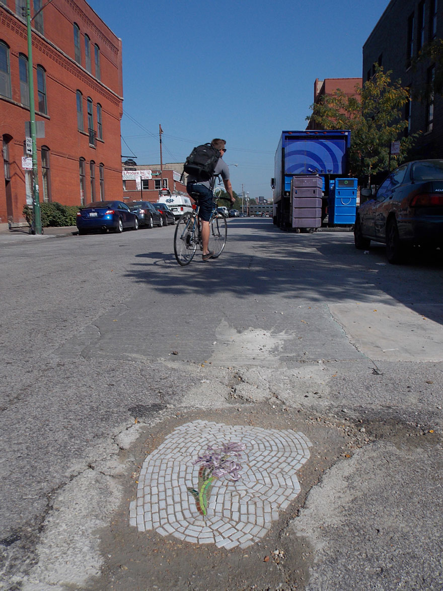 Jim Bachor pothole mosaics