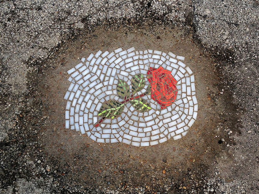 Jim Bachor pothole mosaics