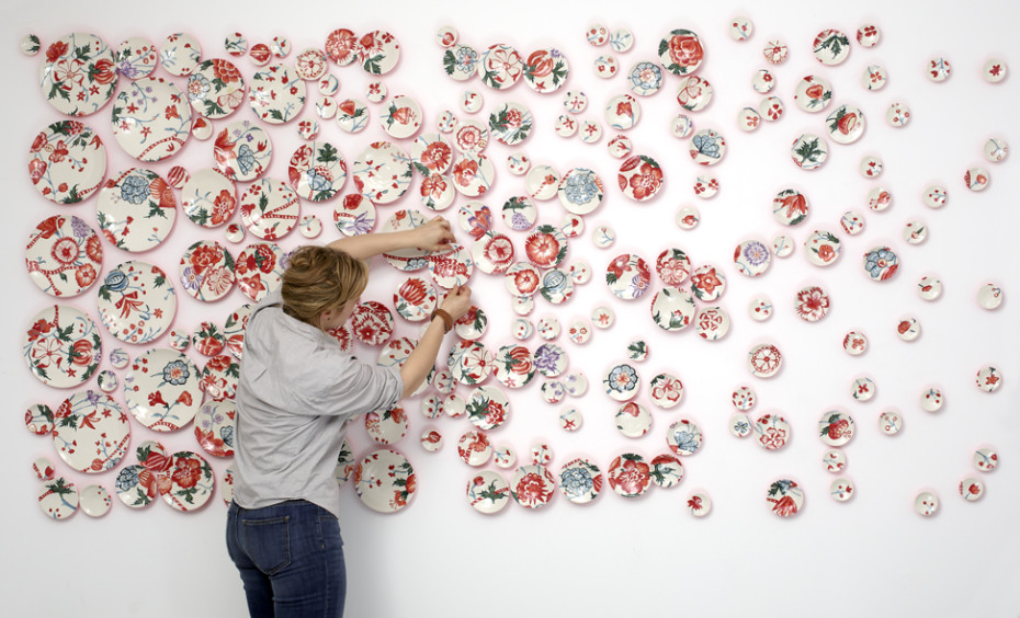 Molly Hatch's Ceramic Saucer Mosaic