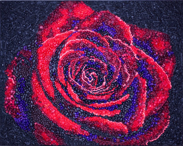 Kevin Champeny's handmade Rose mosaic.
