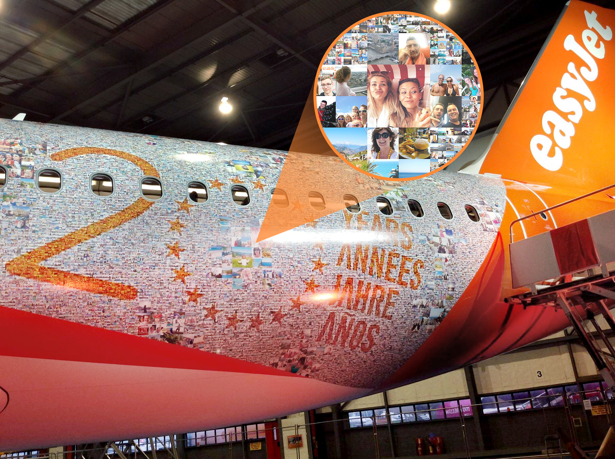 The easyJet 20th Anniversary Photo Mosaic