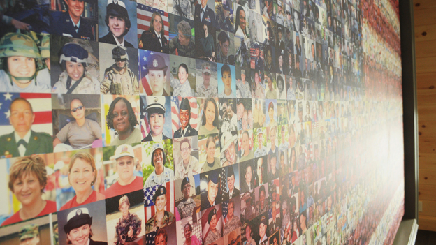 Picture Mosaics - A one-of-a-kind Veteran's Flag Photo Mosaic Mural