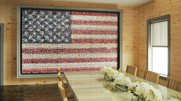 Picture Mosaics - A one-of-a-kind Veteran's Flag Photo Mosaic Mural