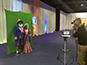 Guest engaging with the Live Digital Mosaic at PoliticalFest 2016