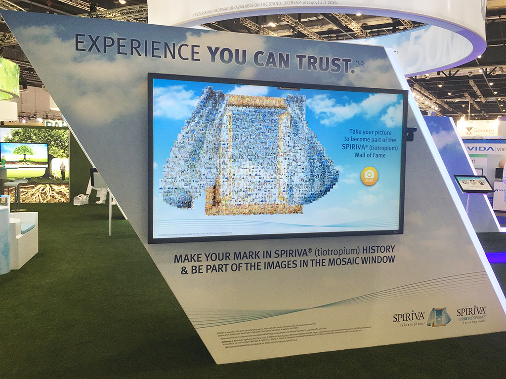 Close-up of a Live Digital Mosaic tile at the ERS International Congress 2016