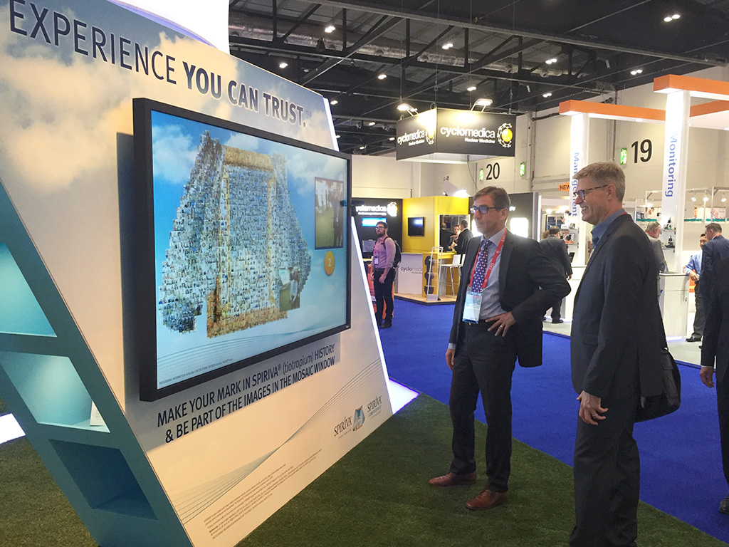In-progress Live Digital Mosaic on display at the ERS International Congress 2016