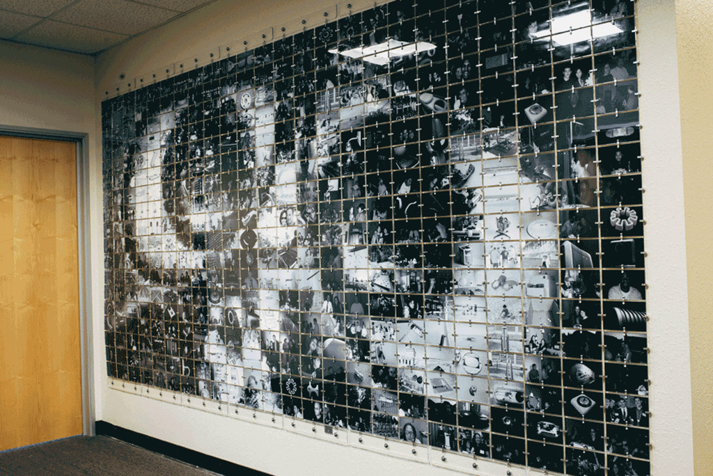 Completed photo mosaic of Wall-E