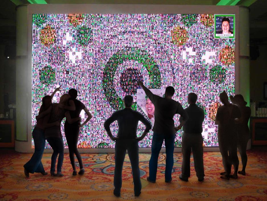 Real-time Interactive Photo Mosaic Event Qliktech Employee Summit 2013