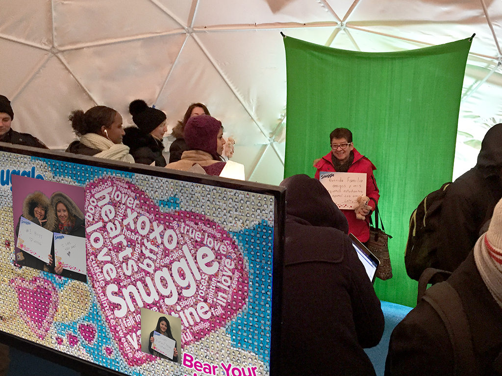 Snuggle Bear Your Heart Event in New York City, NY - Real-time Interactive Photo Mosaic