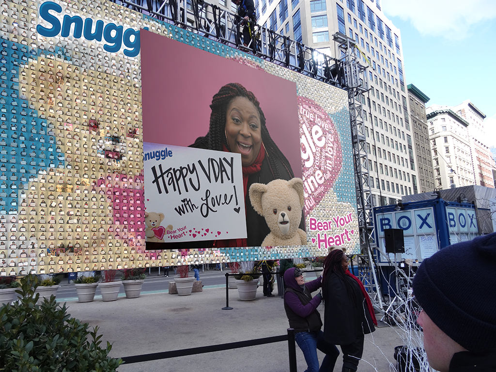 Snuggle Bear Your Heart Event in New York City, NY - Real-time Interactive Photo Mosaic