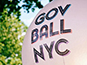 GovBall NYC balloon floating above the Bacardi digital mosaic booth