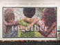 Completed mosaic display at the Tarkett Live Print Mosaic Event during Neocon 2017