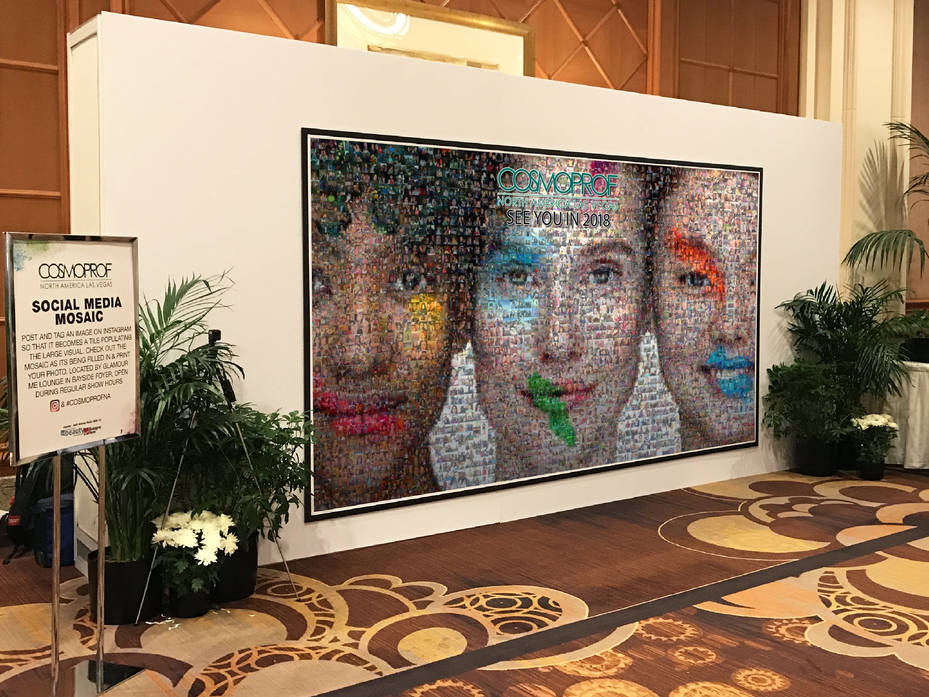 Completed Live Print Mosaic at CosmoProf Las Vegas 2017