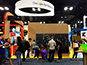Full view of the Google booth showcasing the live print mosaic event at ISTE