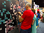 Placement of the photo mosaic display at the Google ISTE booth