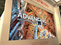 Detailed close-up of the digital mosaic screen at the LexisNexis event