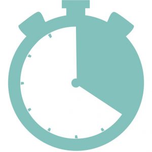 Stopwatch graphic representing time-related performance in photo mosaic activation