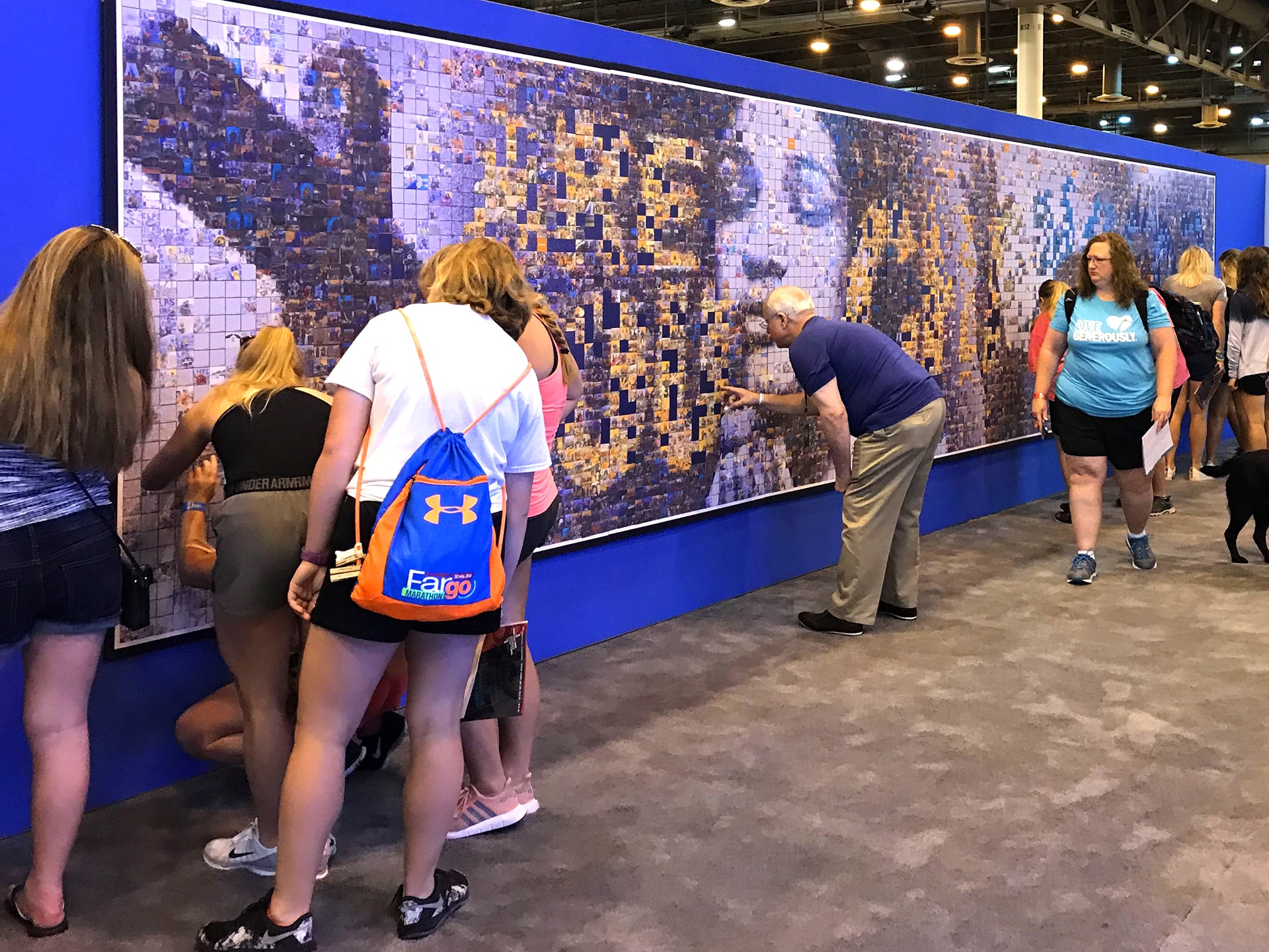 Side angle of the Live Print Mosaic showing progress and surrounding area.