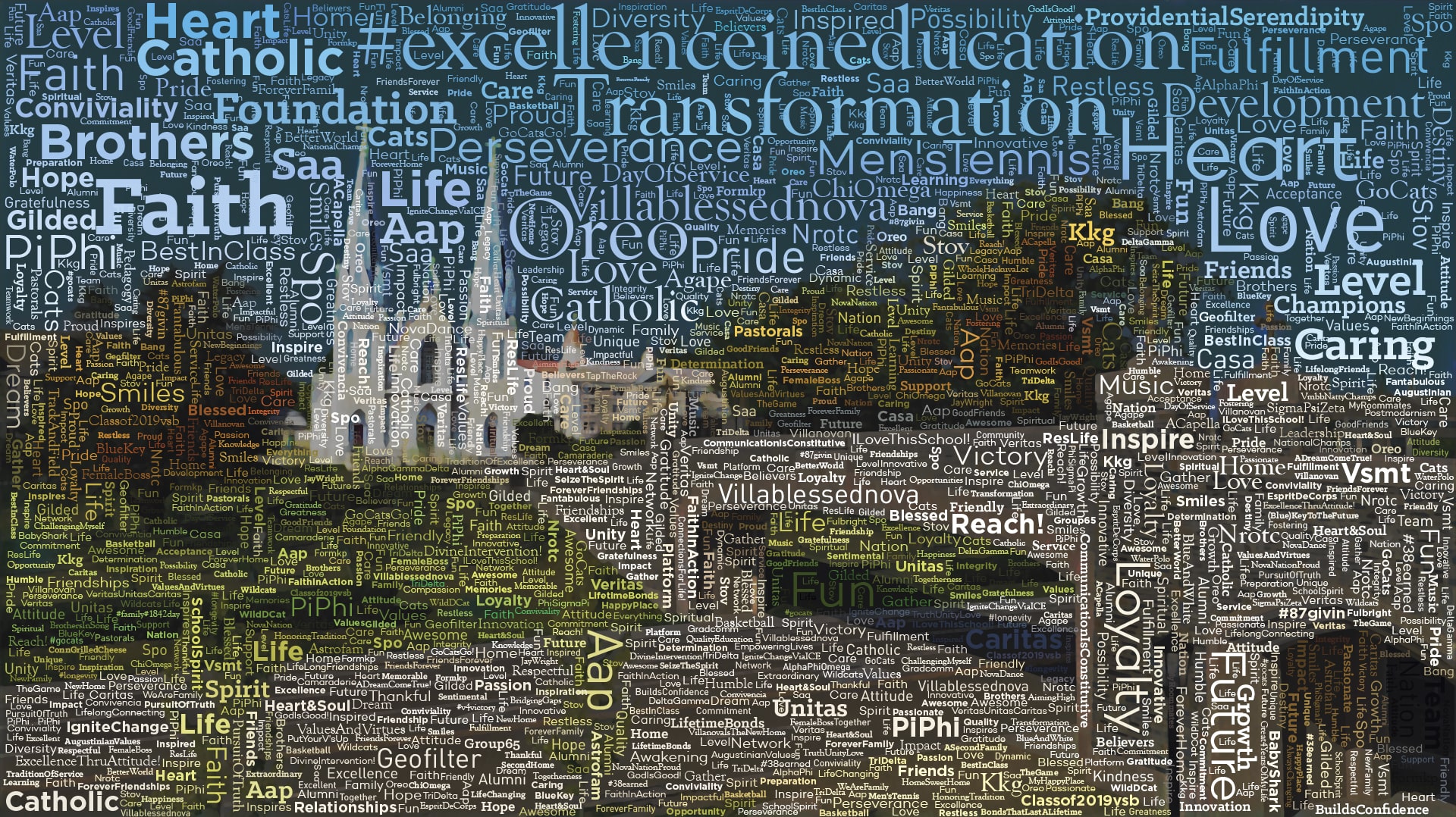 Full shot of the Villanova Word Mosaic