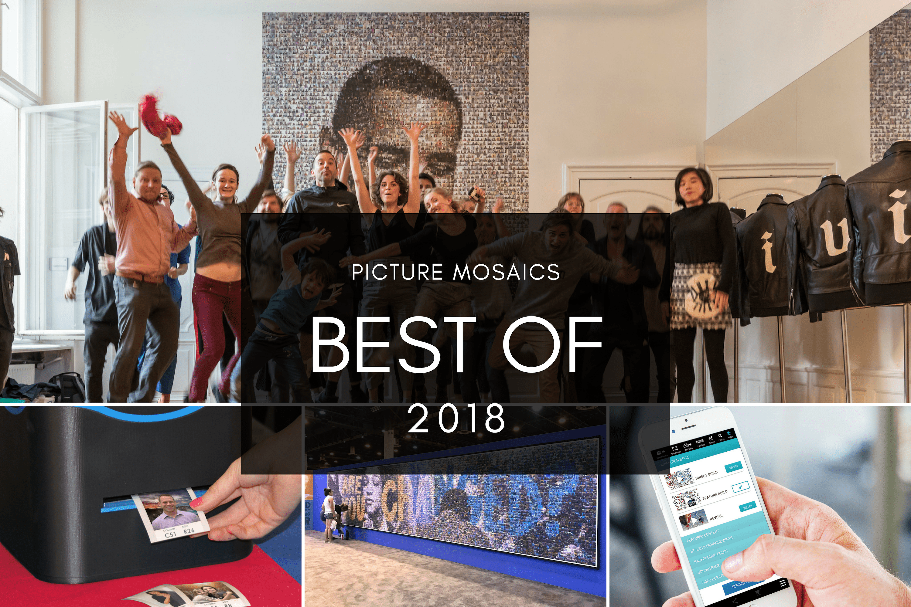 A collage of Picture Mosaics' Best of 2018.