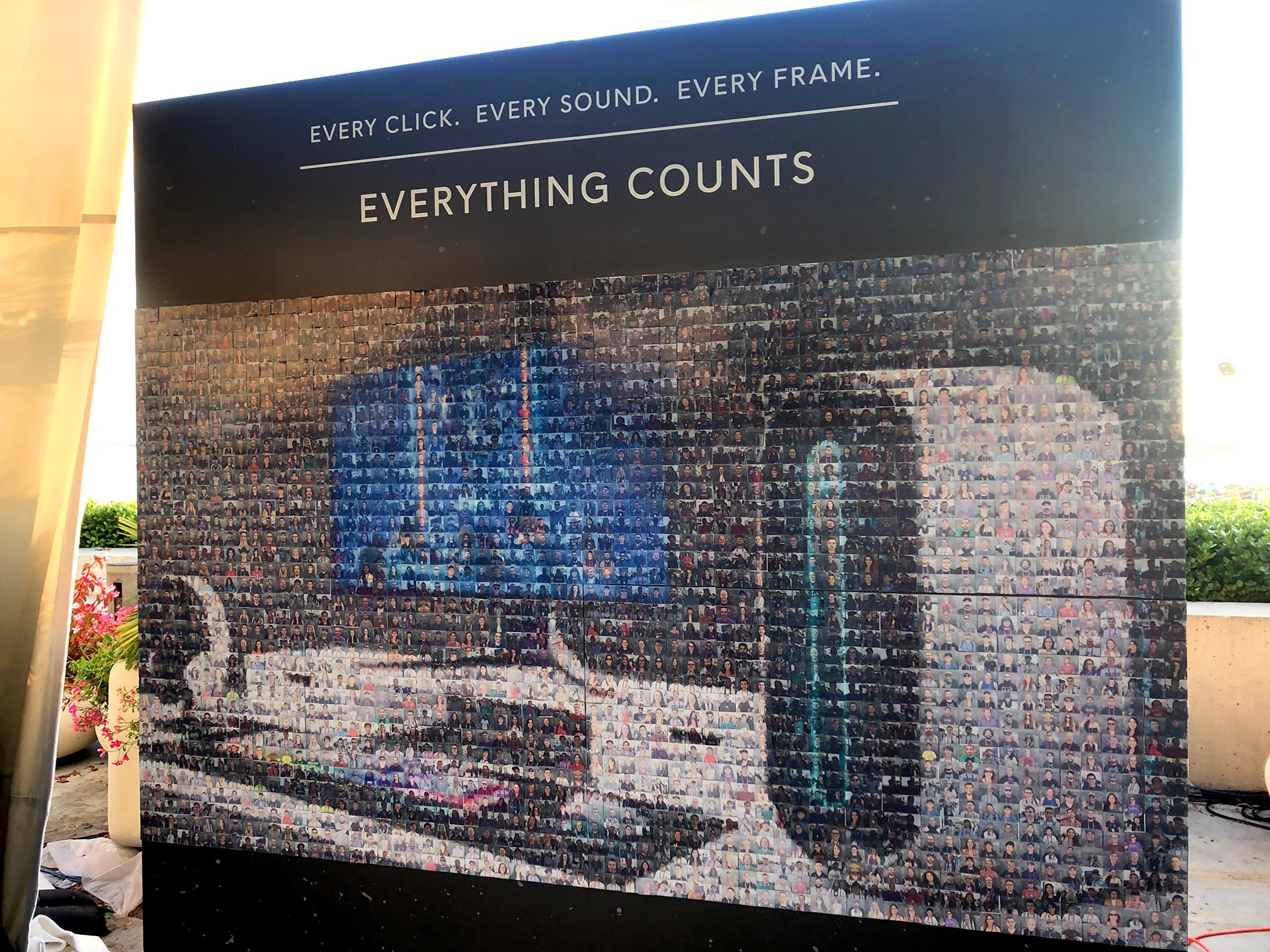 Branded photo mosaic wall activation for Alienware at TwitchCon