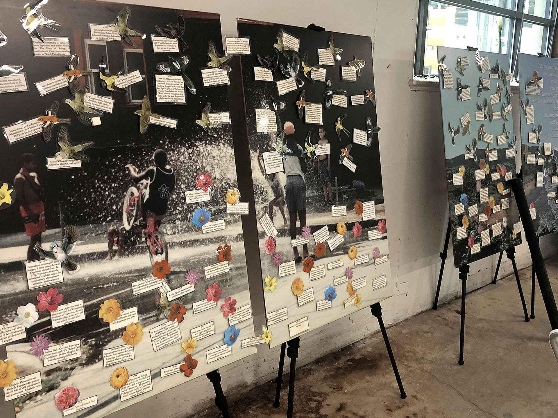 Wall of Faithfulness filled with handwritten notes, Bible verses, and inspirational quotes