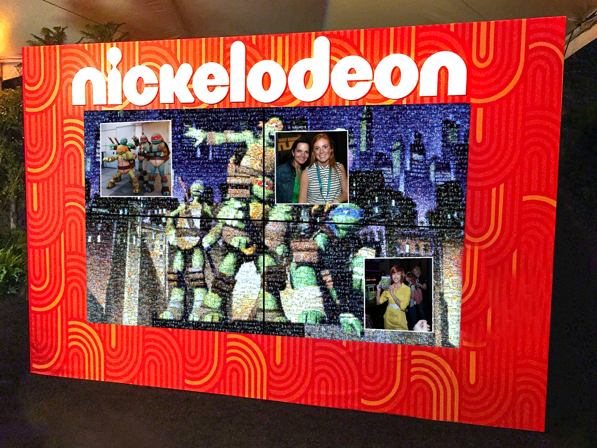 Live Digital photo mosaic for Nickelodeon, displayed on a large LED Wall