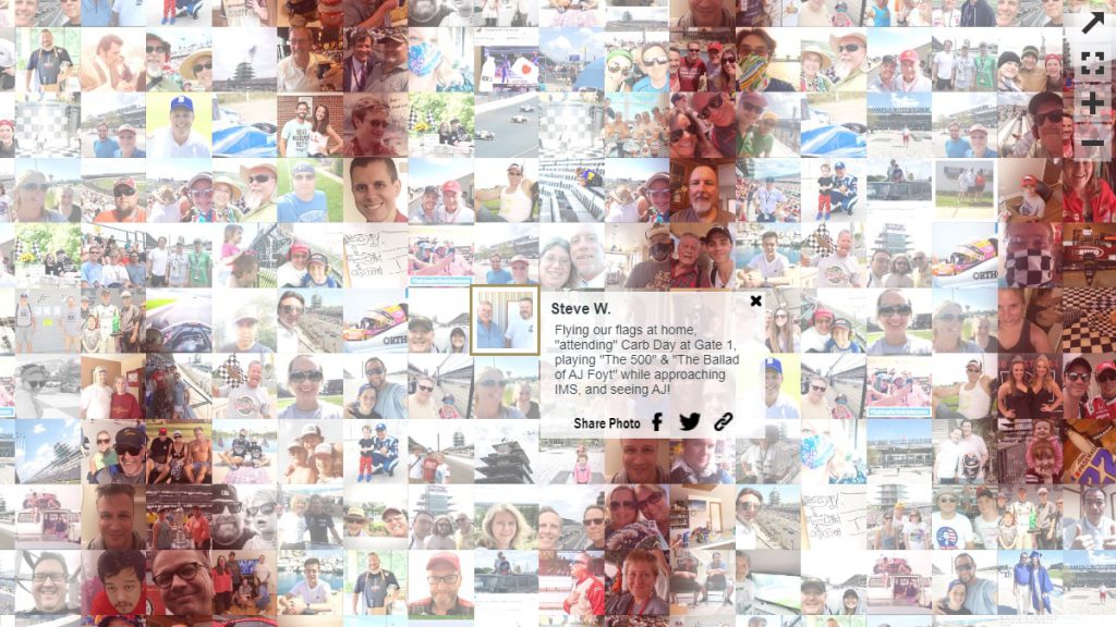 An image seen in the photo mosaic by zooming into the design.